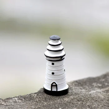 ZOCDOU 2 Gabalas Baltasis Bokštas Švyturio Budistų Pagoda Punkto Pastato Mažas Statula Statulėlės Amatų Ornamentu Miniatiūros Dekoras