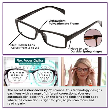 ZUEE Skaitymo Akiniai Galia Skaitytojai Aukštos Kokybės Moterų, Vyrų, Automatinis Reguliavimas Bifocal Presbyopia Akiniai +50 +250 Akiniai