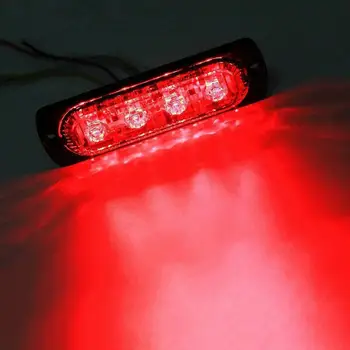 Įspėjamieji Žibintai 4/6/12 LED Sunkvežimis Automobilio Grotelių Švyturys Pavojingumo Avarinio Eismo Skubiai Lempos DC 12V Raudona Spalva Visada Šviesus