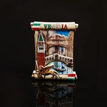 Šaldytuvas Magnetas Suvenyrų Europos Italija Venecija Kraštovaizdžio Orientyrą Kūrybos Derva, Šaldytuvas Magnetai, Aplinkosaugos ¾enklelis Šalies Kelionių Dekoras