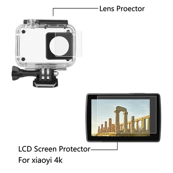 ŠAUDYTI UV Filtras, Apsauginis Rėmelis Atveju Xiaomi Yi 4K Veiksmų Kameros Dangtelį LCD Ekraną ir Objektyvą apsaugos Xiao Yi Priedai
