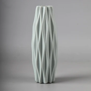 Šiaurės Apdaila, Vazos Plastiko Imitacijos Keramikos Vazonas Gryna Spalva Paprastumo Gėlių Krepšelis