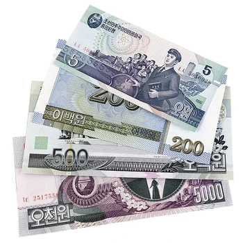 Šiaurės korėjos Banknotų Kolekcija 5/200/500/5000 Korėja-Šiaurės Laimėjo Autentiški Valiuta Uncirculated Pinigų Kolekcinių banknotų