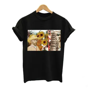 šilumai jautrių geležies pleistrai Van Gogh juostelės aplikacijos ant drabužius moteriai, t-shirt perdavimo lydieji drabužių užsakymą pleistro viršūnės