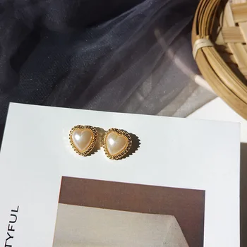 Širdies auskarai moterims, Papuošalai Priėmimo Mielas Romantiškas auskarai elegantiškas mados minimalistinio stiliaus stud auskarai moterims