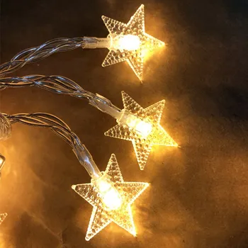 Šmėžavimas Žvaigždės String Pasakų Žibintai su baterijomis, LED Kalėdinė Girlianda Kalėdų Dekoracija Namuose Naujųjų Metų Adornos De Navidad