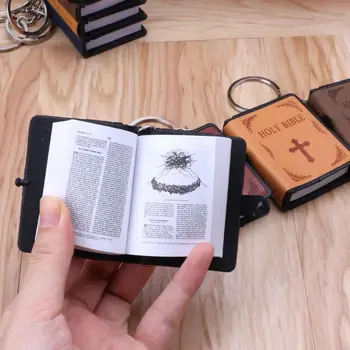 Šventosios Biblijos Knygos Odinis Raktų Žiedas Miniatiūrinės Knygos Dvasinis Krikščionių Jėzus Keychain