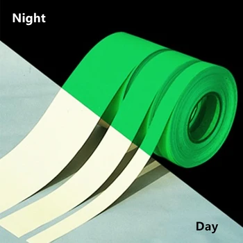 Šviesos Juosta Lipni PET Juostos Įspėjimo Naktinio Matymo Švyti Tamsoje Naktinio Matymo Siena Lipdukas Liuminescencinės Pagalbos Lipdukas