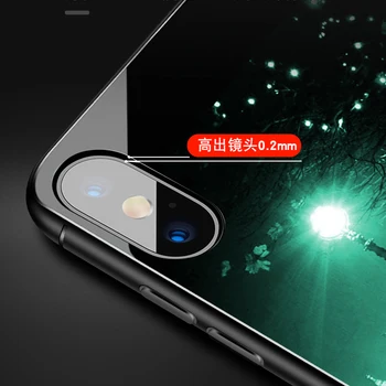 Šviesos Telefoną Atveju Huawei Honor 9A 8C Peržiūrėti 30 V20 V30 Pro Grūdinto Stiklo atgal Padengti Už Garbę 30 20 Naktį Pro Shine atvejais