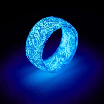 Šviesos Švytėjimas Žiedas Spindinčią Tamsoje Unisex Juvelyrikos papuošalai Moterims, Vyrams, XRQ88