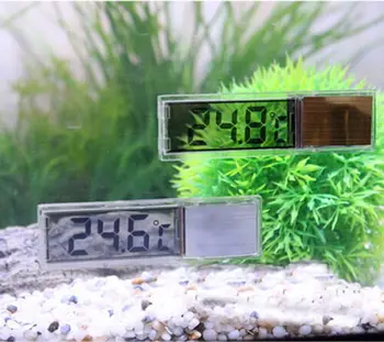 Žuvų Bako Temp Matuoklis LCD 3D Kristalų Skaitmeninių Elektroninių Akvariumo Termometras, Temperatūros Matavimo