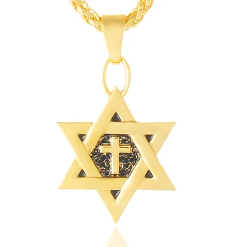 Žvaigždė David Cross Pakabukas & Karoliai Religinių Judaizmo Karoliai 55 cm