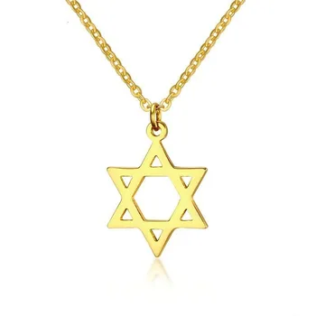 Žvaigždė Davidas Pakabukas Karoliai Moterų Aukso, Nerūdijančio Plieno, Izraelio Žydų Papuošalai Dropship